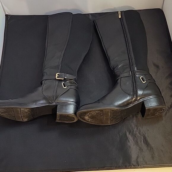 FRANCO SARTOL-COUNTRY WOMEN"S ROUND TOE LEATHER KNEE LENGTH BOOT - Picture 9 of 12